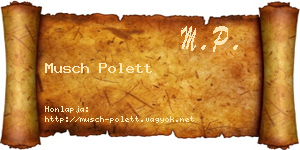 Musch Polett névjegykártya